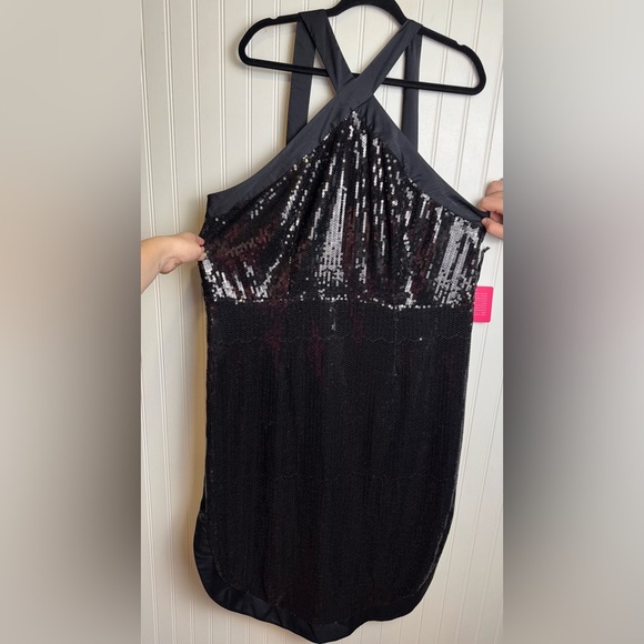 Prabal Gurung x JCP NWT black sequin dress back tie size 3X L8 - Picture 9 of 10